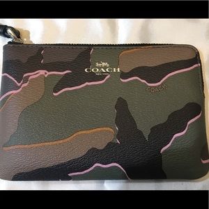 Coach camo wristlet